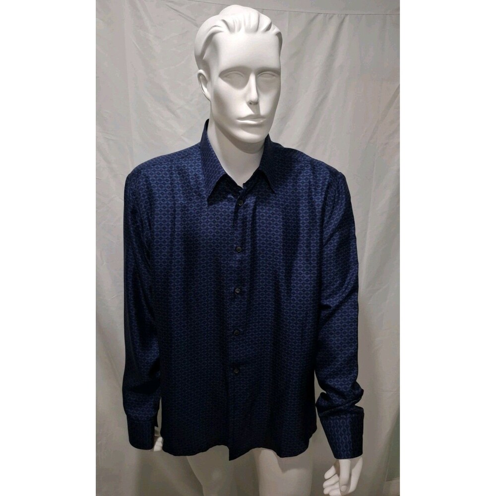 Authentic Gianni Versace Men's Size 60 100% Silk Button Down Shirt